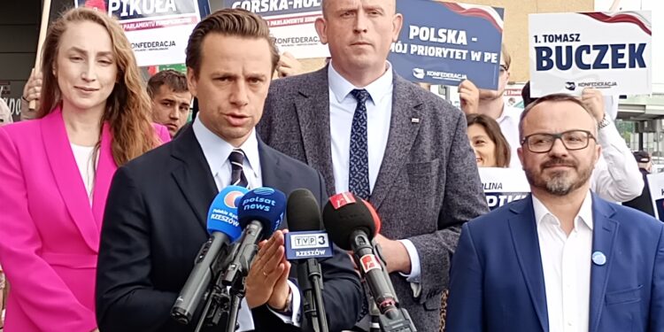 Stalowa Wola: Wicemarszałek Bosak zachęcał do zagłosowania 9 czerwca na kandydatów Konfederacji