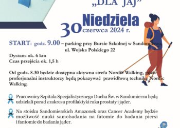 Sandomierz: W niedzielę „Profilaktyczny Marsz Nordic Walking „DLA JAJ”.