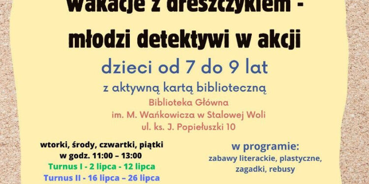 Stalowa Wola: Ruszyły zapisy na wakacje z dreszczykiem w MBP