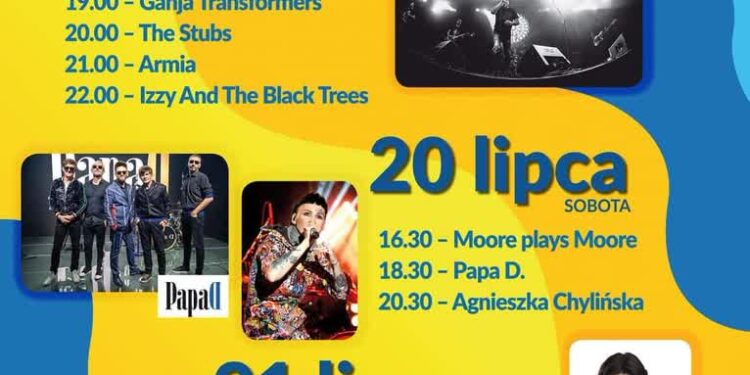 Tarnobrzeg: Agnieszka Chylińska, Papa D. i Moore plays Moore – sobota nad Jeziorem Tarnobrzeskim