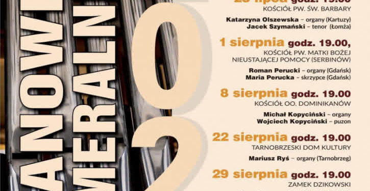 Tarnobrzeg: Małżeństwo z Gdańska zagra na Festiwalu Muzyki Organowej i Kameralnej