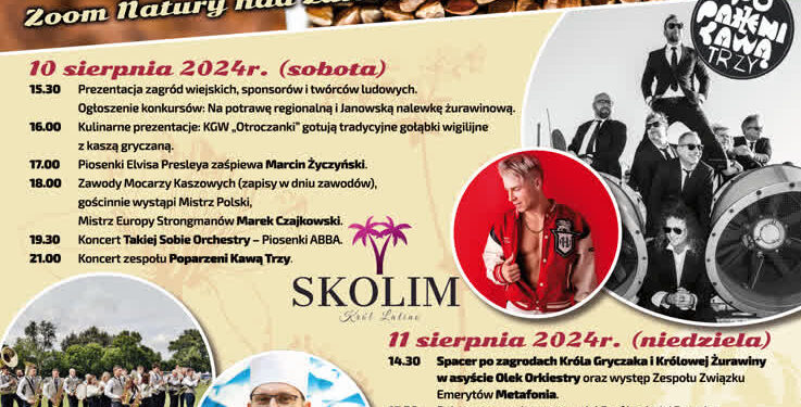 Janów Lubelski: Poparzeni Kawą Trzy i Skolim na tegorocznych Gryczakach, do tego hity ABBY i Lady Pank