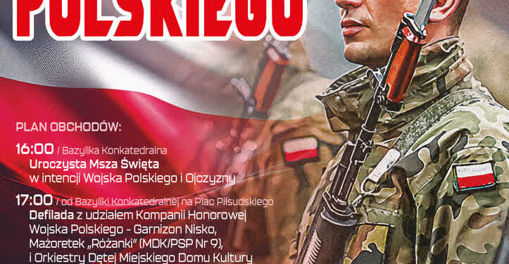 Stalowa Wola: Święto Wojska Polskiego z mszą, defiladą i uroczystościami