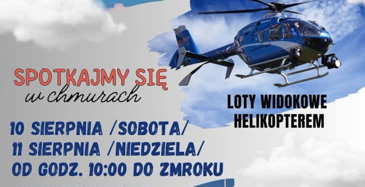 Turbia: W ten weekend  na lotnisku loty szybowcem, śmigłowcem i skoki spadochronowe
