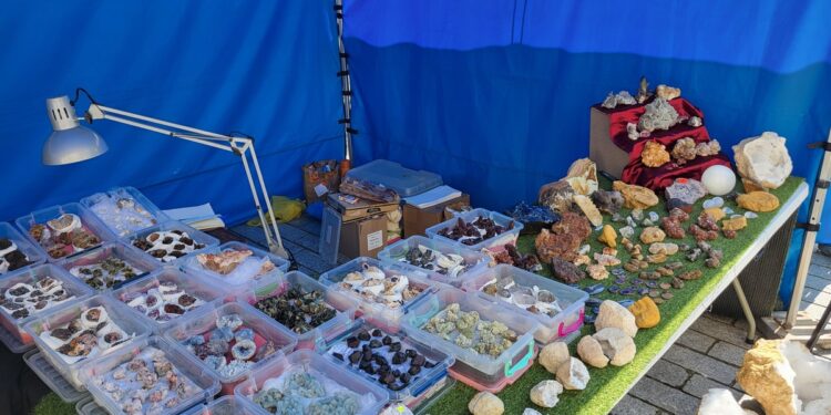 Tarnobrzeg. Giełda minerałów przez zamkiem