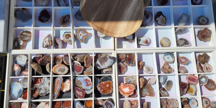 Tarnobrzeg. Giełda minerałów przez zamkiem