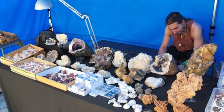 Tarnobrzeg. Giełda minerałów przez zamkiem