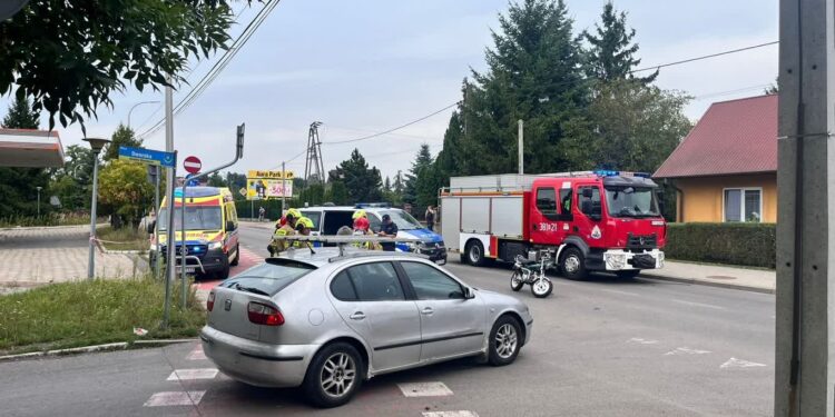Tarnobrzeg: Zderzenie osobówki z motocyklem