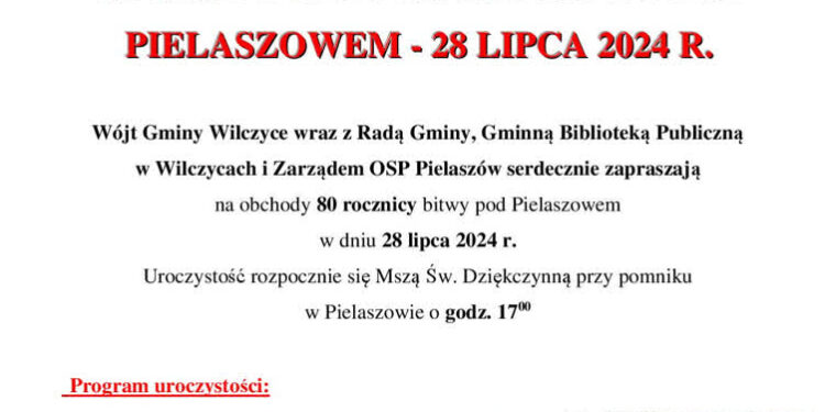 Pielaszów: W niedzielę obchody 80 rocznicy bitwy pod Pielaszowem.