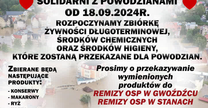 Gmina Bojanów: Strażacy zbierają dary dla powodzian