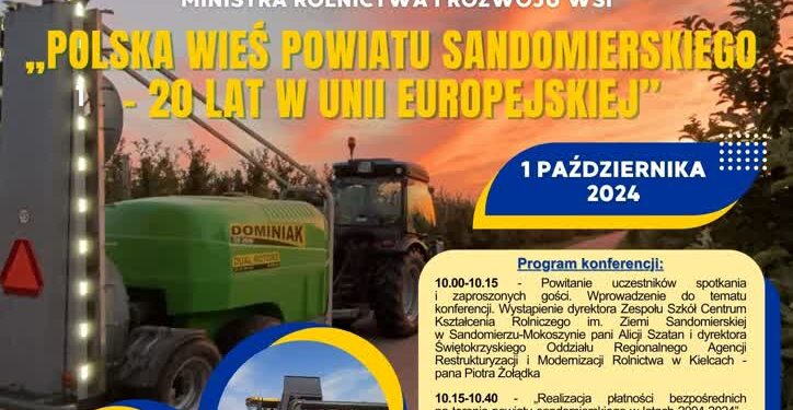 Sandomierz: Konferencja „Polska wieś powiatu sandomierskiego – 20 lat w Unii Europejskiej”