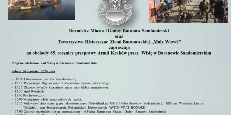 Rocznica przeprawy Armii Kraków przez Wisłę w Baranowie Sandomierskim