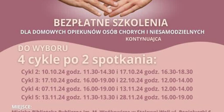 Stalowa Wola: Bezpłatne szkolenia dla domowych opiekunów osób chorych i niesamodzielnych