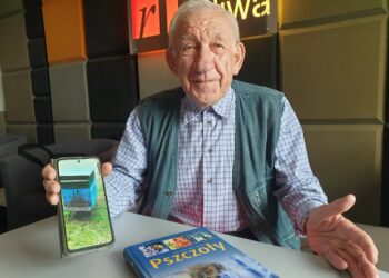 Witold Niezgoda, przewodniczący komisji rewizyjnej Rejonowego Koła Pszczelarzy w Tarnobrzegu.
