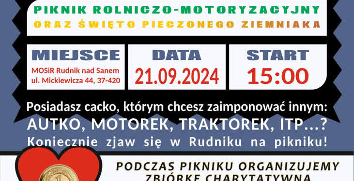 Rudnik nad Sanem: Już w tę sobotę Moto-Ziemniak i akcja charytatywana dla Moniki