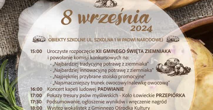 Padew Narodowa: Zapraszamy na  XII  Gminne Święto Ziemniaka