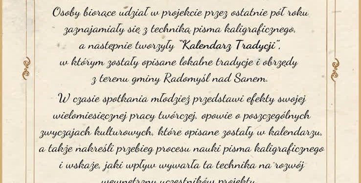 Radomyśl nad Sanem: W niedzielę zaprezentują „Kalendarz Tradycji” gminy