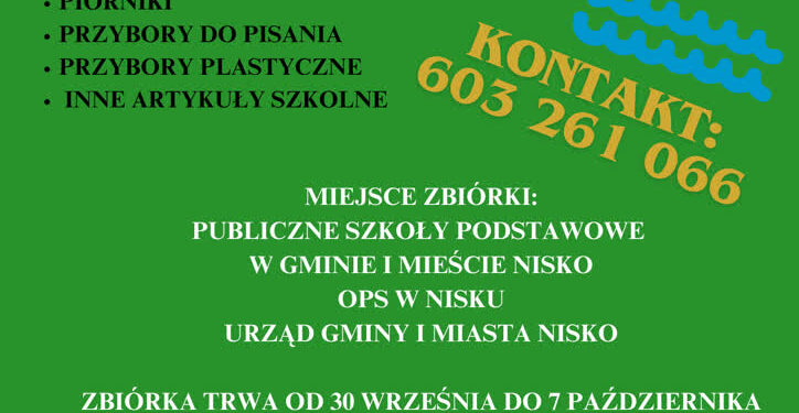 Nisko: Trwa zbiórka artykułów szkolnych dla dzieci dotkniętych skutkami powodzi