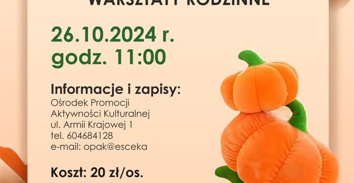 Sandomierz: Pluszowe dynie bohaterami rodzinnych warsztatów