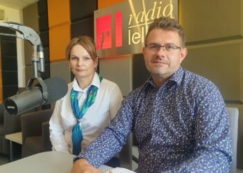 Kierownik Inspektoratu ZUS w Tarnobrzegu, Elżbieta Sołtys–Żurek i podkarpacki rzecznik ZUS, Wojciech Dyląg