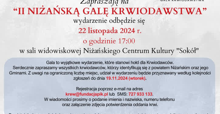 Nisko: II NIżańska Gala Krwiodawstwa