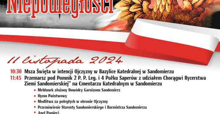 Sandomierz: Weź udział w obchodach Święta Niepodległości!