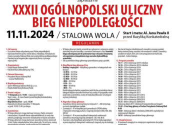 Stalowa Wola: (PATRONAT)Trwają zapisy na Ogólnopolski Uliczny Bieg Niepodległości