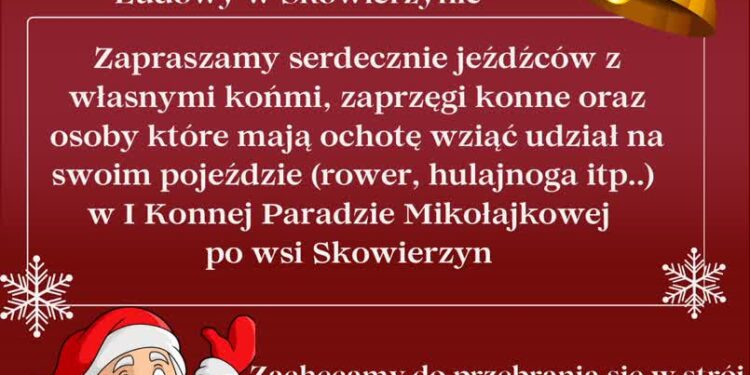 Skowierzyn: Konna Parada Mikołajowa