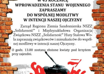 Stalowa Wola: Upamiętnią 43. rocznicę wprowadzenia stanu wojennego
