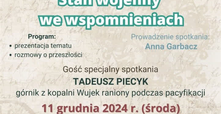 Stalowa Wola: W kafejce spotkanie z górnikiem postrzelonym w pacyfikacji Kopalni Wujek