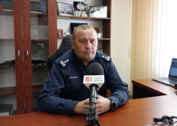 Młodszy inspektor Mariusz Stasiak, komendant powiatowy policji w Stalowej Woli