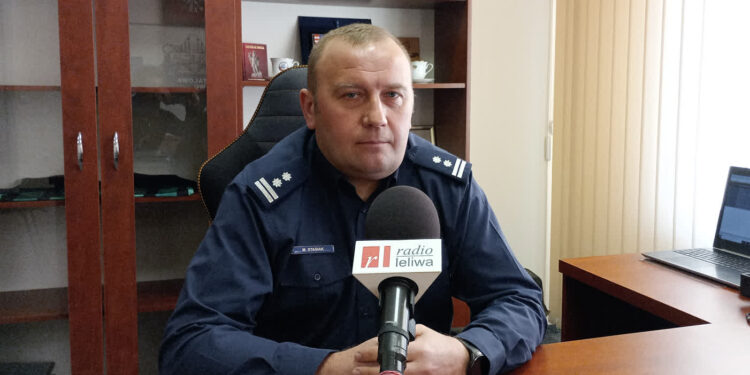 Młodszy inspektor Mariusz Stasiak, komendant powiatowy policji w Stalowej Woli