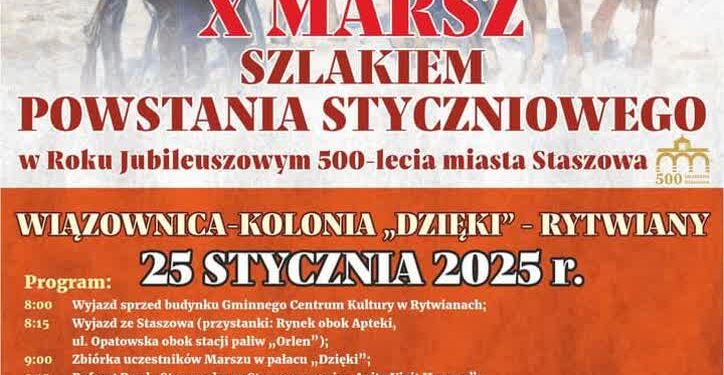 Staszów: Marsz Szlakiem Powstania Styczniowego