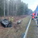 Zaklików: Dachowanie samochodu na drodze wojewódzkiej – utrudnienia