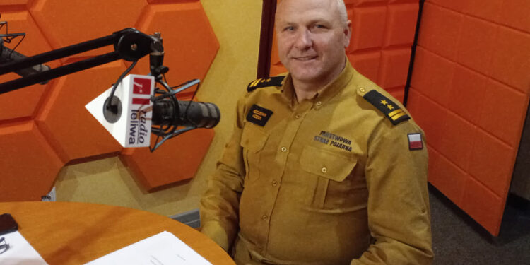 brygadier Szczepan Kozioł, komendant powiatowy PSP w Stalowej Woli