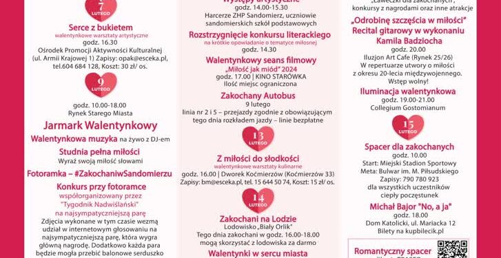 Sandomierz: „Walentynki w sercu miasta” już 14 lutego