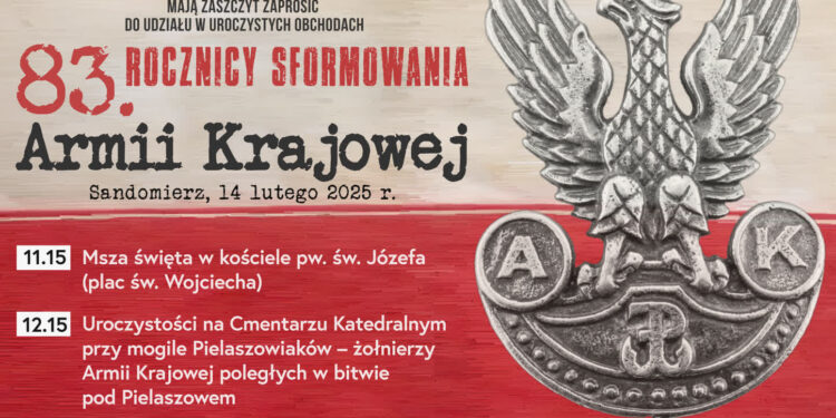 Sandomierz: W piątek obchody 83. rocznicy sformowania Armii Krajowej