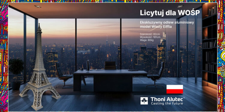 Stalowa Wola: Jeszcze tylko do 13.00 trwa aukcja  WOŚP na odlew aluminiowy Wieży Eiffla