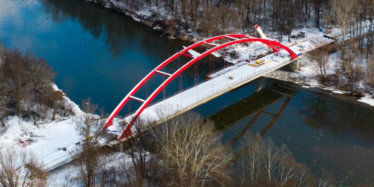 Bieliny: Finał budowy mostu na Sanie coraz bliżej