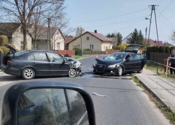 Baranów Sandomierski. Zderzenie dwóch osobówek w Woli Baranowskiej