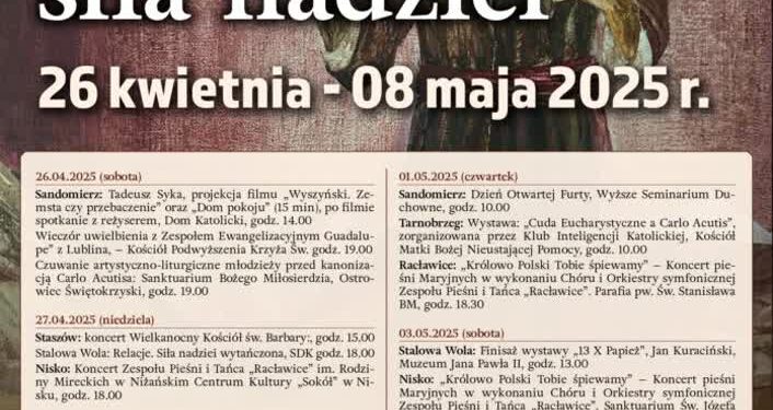 Sandomierz, Staszów, Nisko: Dni Kultury Chrześcijańskiej