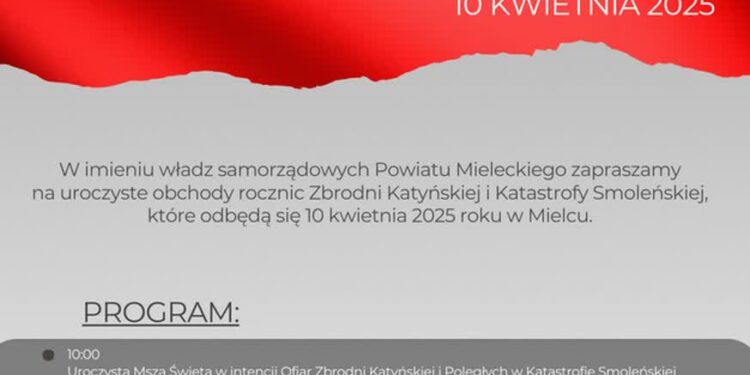 Mielec: Obchody 85. rocznicy Zbrodni Katyńskiej i 15. rocznicy Katastrofy Smoleńskiej