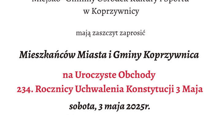 Koprzywnica: Święto Konstytucji 3 Maja