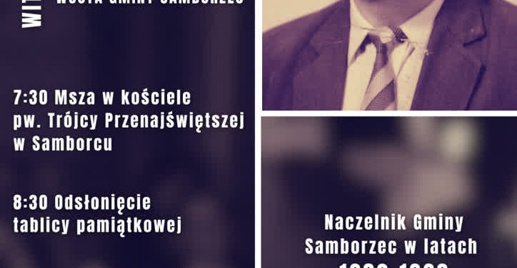 Samborzec: Tablica pamiątkowa wieloletniego wójta Witolda Garnuszka