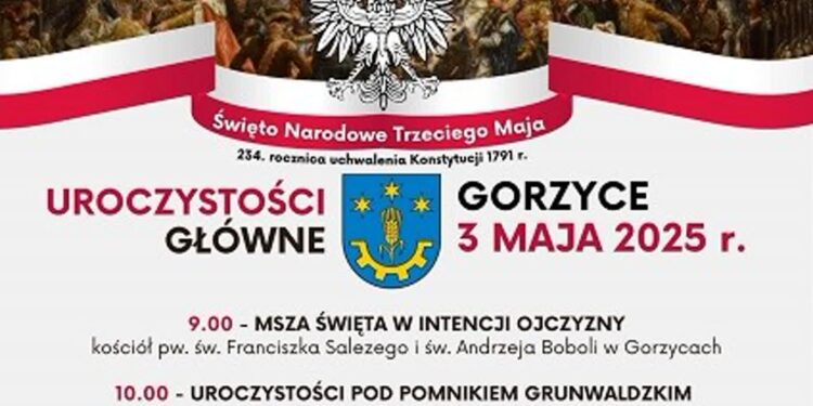 Gorzyce, Trześń, Wrzawy: Uroczystości 3 maja