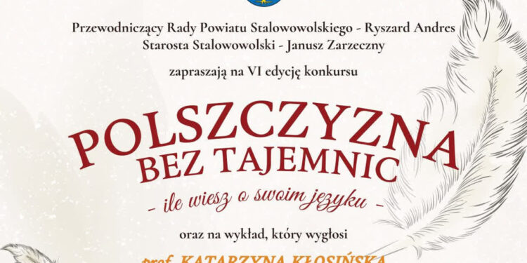Stalowa Wola: W tę sobotę konkurs Polszczyzna bez tajemnic