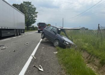 Sandomierz: Zablokowana DK79 w Łukawie