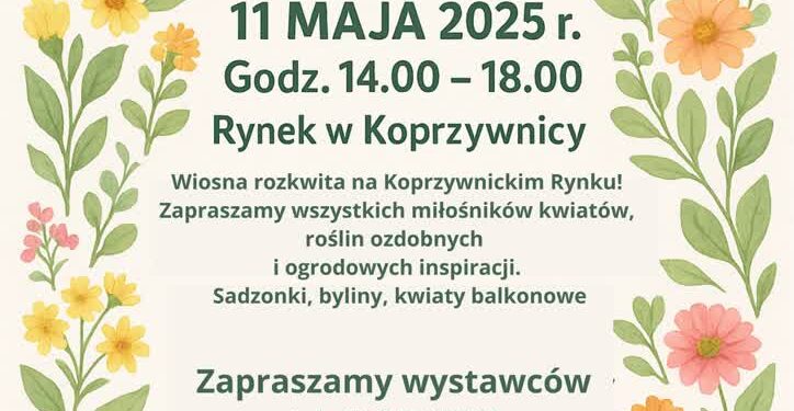 Koprzywnica: W niedzielę kiermasz kwiatów i roślin