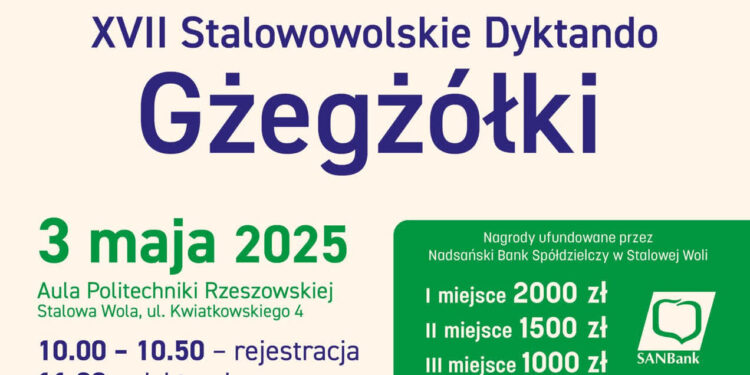 Stalowa Wola: W sobotę po raz 17 Dyktando „Gżegżółki”