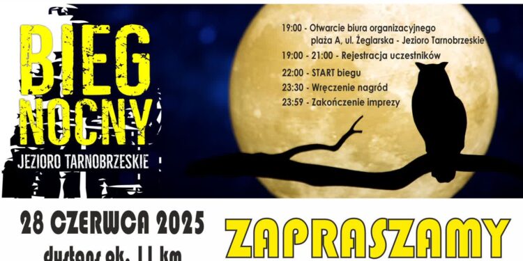 Tarnobrzeg: Zacznij wakacje na sportowo – nocny bieg wokół jeziora